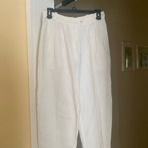 Elegant White Linen Pants